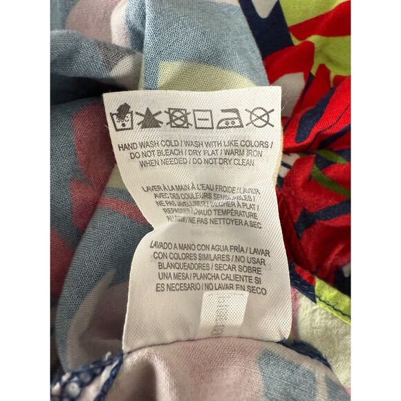 NFL Team Apparel Sz XL Patriots Tropical Flamingo Print Hawaiian Button Shirt Fo - Picture 9 of 10